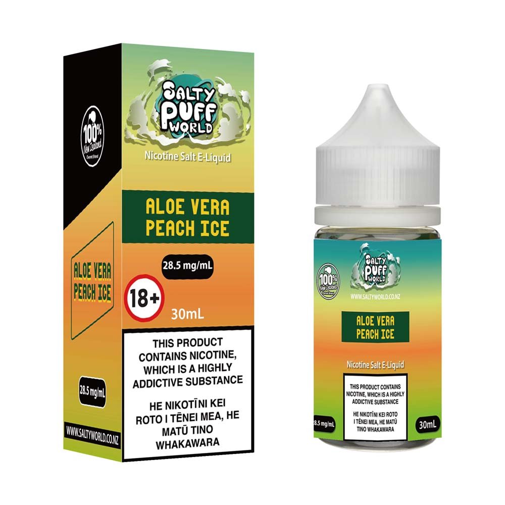 Aloe Vera Peach Ice Nicotine Salt E-Liquid | Shosha Vape NZ