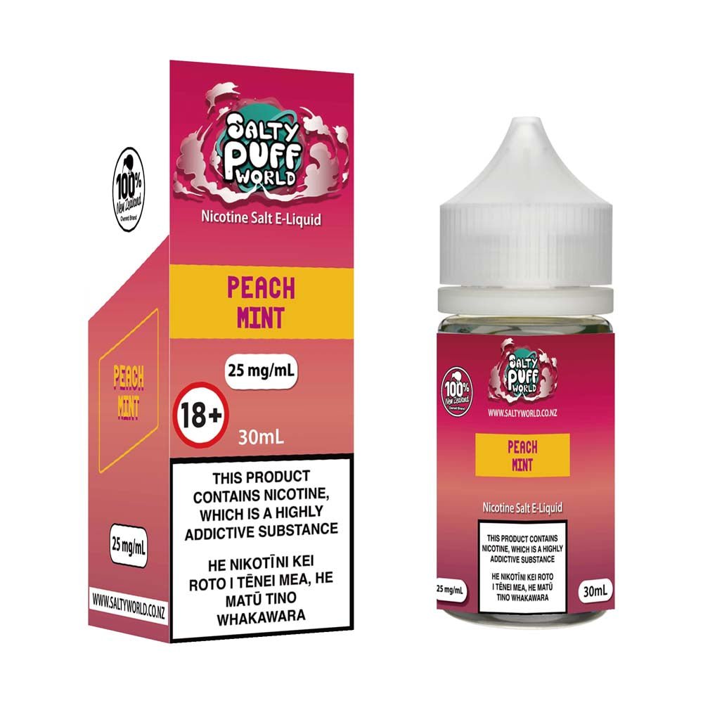 Peach Mint Nicotine Salt E-Liquid | Shosha Vape NZ