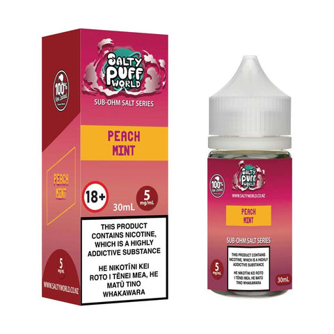 Peach Mint Sub-Ohm Nicotine Salt E-liquid | Shosha Vape NZ