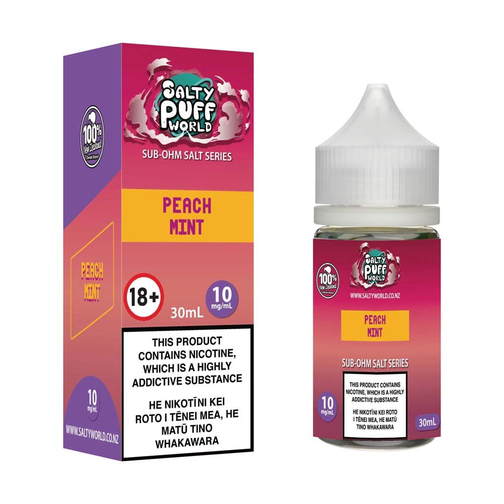 Peach Mint Sub-Ohm Nicotine Salt E-liquid | Shosha Vape NZ