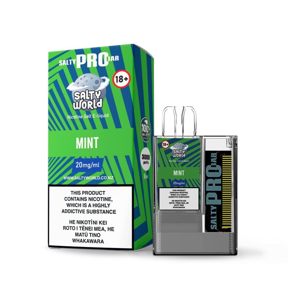 Salty Pro Bar Mint Disposable Vape | Shosha Vape NZ
