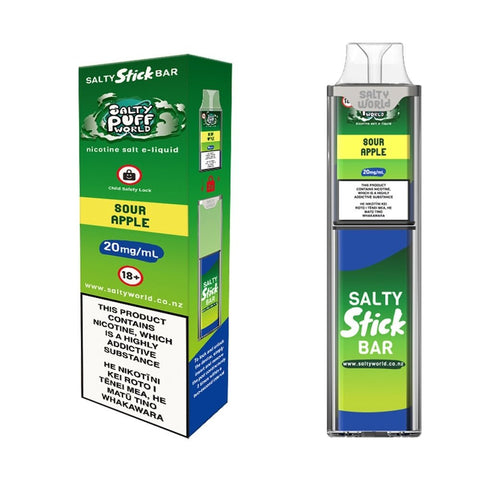 Salty Stick Bar Sour Apple Disposable Vape | Shosha Vape NZ